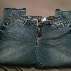 Lane Bryant  fringe straight leg jeans